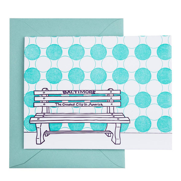 Baltimore Greatest City Bench Card