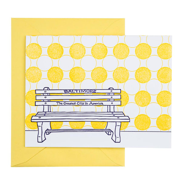 Baltimore Greatest City Bench Card