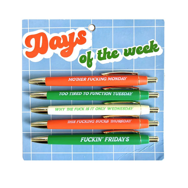 Days Of The Week Pens