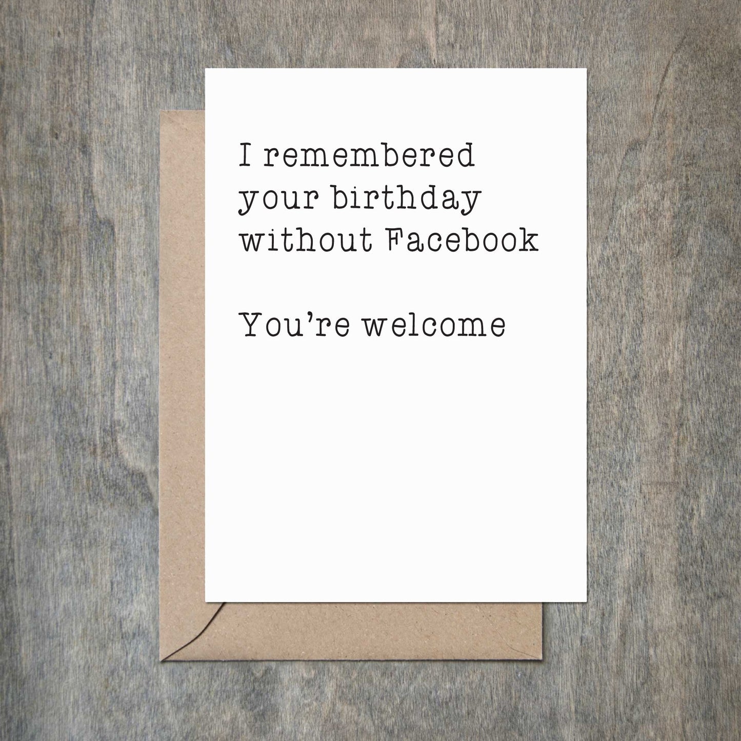 Remembered Birthday Without Facebook Card