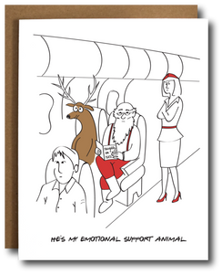 Emotionally Support Holiday Card