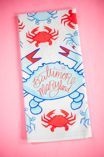 Baltimore Crab Dish Towel