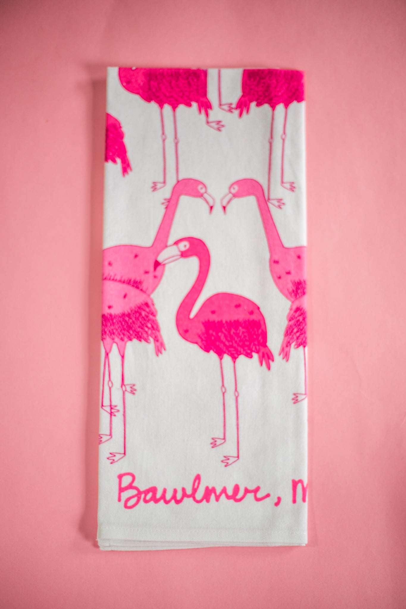 Baltimore Maryland Flamingo Dish Towel