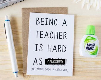 Being A Teacher Card
